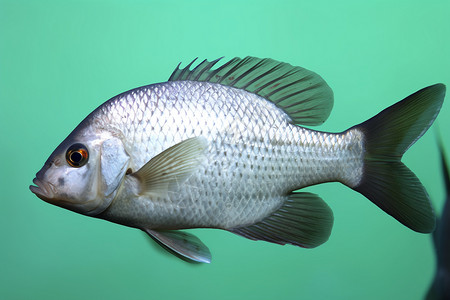 红眼白身的鱼儿背景图片