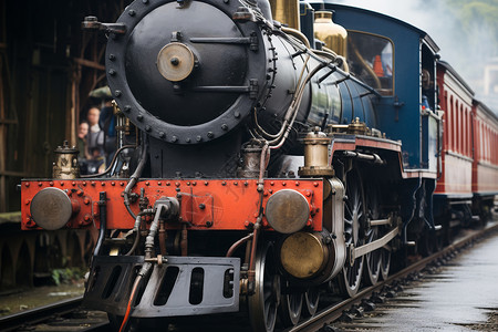蒸汽火车的车头图片
