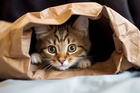 袋子里的小猫咪图片
