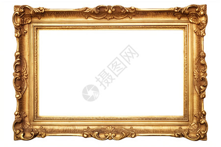 金色树藤框架金色的古典画框背景