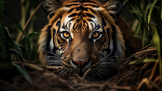 狩猎的老虎图片
