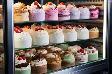 果味冰淇淋蛋糕甜品展示柜背景