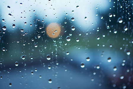 雨中的窗玻璃图片