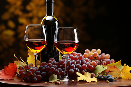 秋天的丰收葡萄成熟高清图片