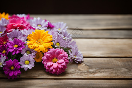 多色花瓣的花束背景图片