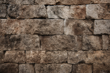 混凝土堆砌的石墙图片