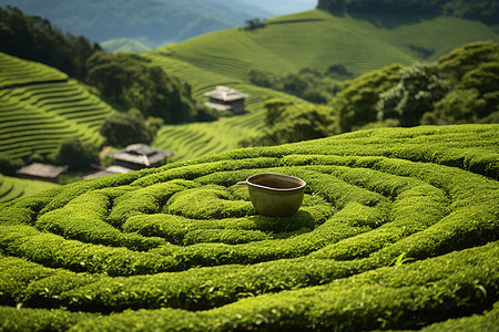 茶园中的一粒瓜瓤高清图片