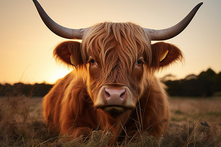 草原上的高地牛高清图片
