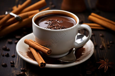 巧克力热饮巧克力的香浓热饮背景