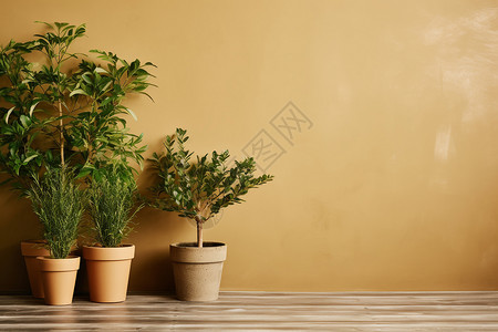 室内植物的清新装饰背景图片