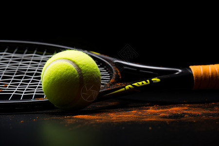 网球比赛中的光影对决背景图片