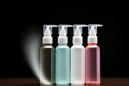 透明材质透明的化妆品分装瓶背景