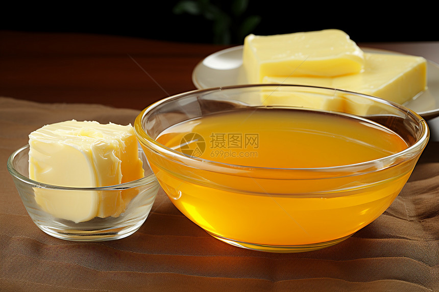 烘焙甜品所需的黄油和蜂蜜图片