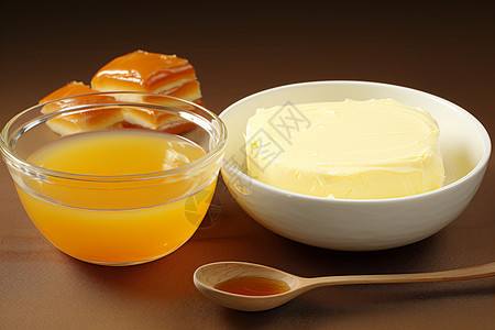 美味的黄油和蜂蜜图片