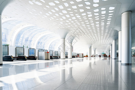 机场玻璃豪华的机场候机厅背景