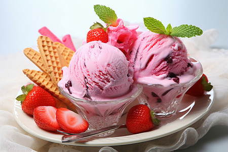 美味诱惑的冰淇淋图片