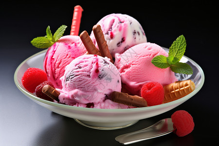 夏日冰爽的冰淇淋图片