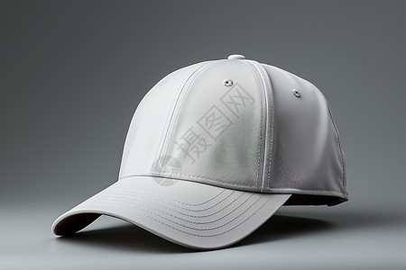 纯净白色的品牌帽子照片背景图片