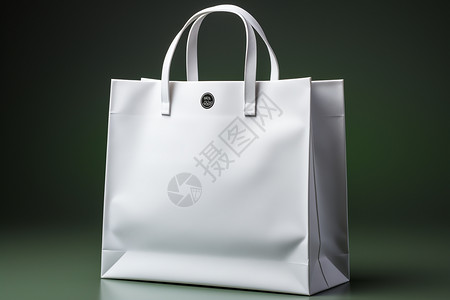 样机手提袋简约设计的白色纸袋背景