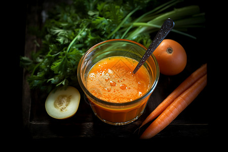 健康饮食的胡萝卜汁图片