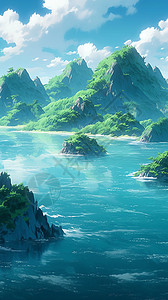 绿水青山的背景背景图片