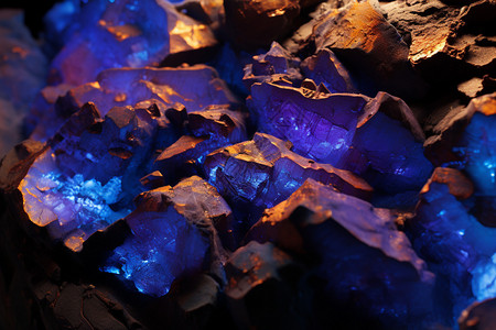 能源矿产蓝紫色矿产能源背景