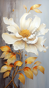 手绘的花朵油画背景图片