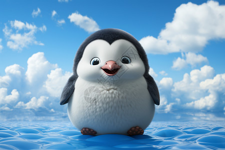 欢乐的企鹅背景图片