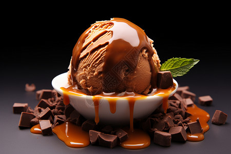巧克力冰淇凌美味的咖啡冰淇凌背景