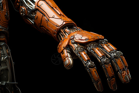 机器人手掌机械的机器手臂背景