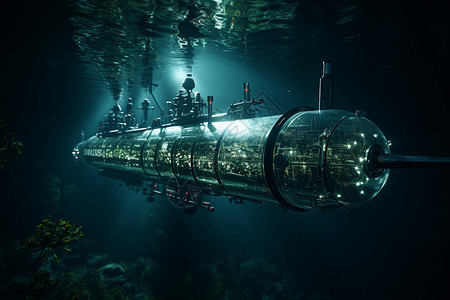 水下工程水下航行的潜艇设计图片