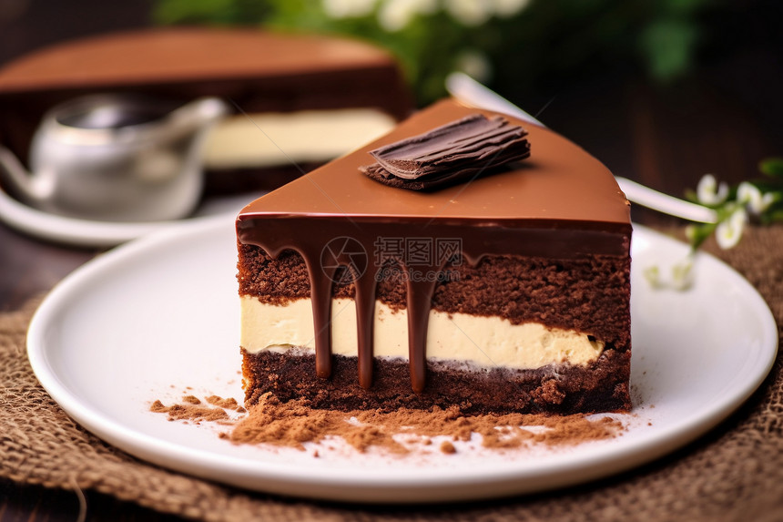 美味的巧克力蛋糕图片