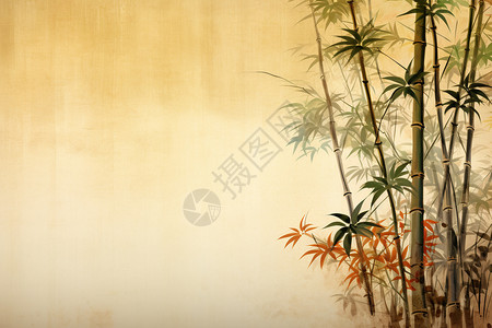 水墨竹子背景背景图片