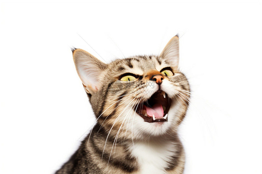 可爱的猫咪露出舌头图片
