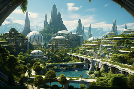 未来之桥背景图片