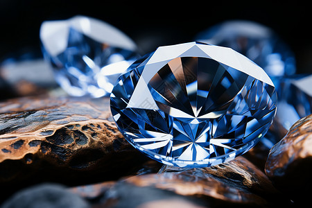 蓝钻石背景图片