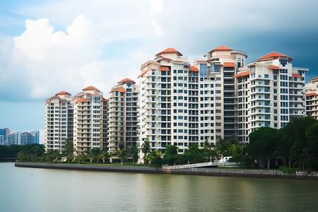 高层公寓建筑摩天大楼背景