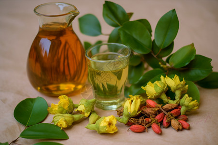 花草茶图片栀子花茶高清图片