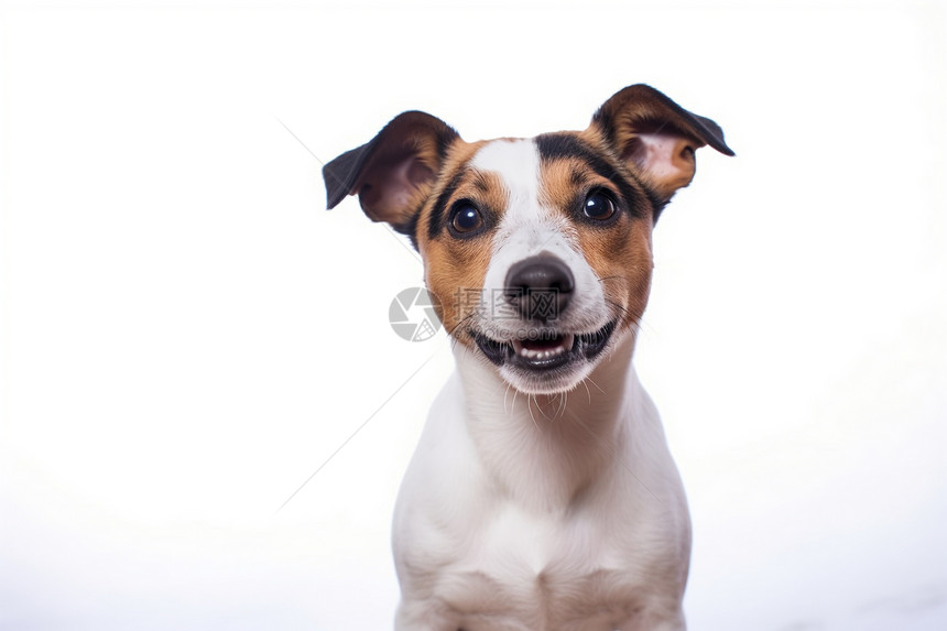 开心咧嘴的狗狗图片