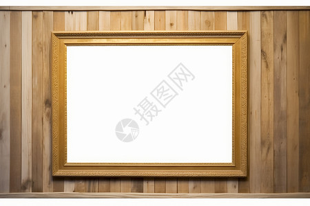 空白的木制相框高清图片