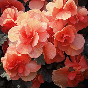红色海棠花朵背景图片
