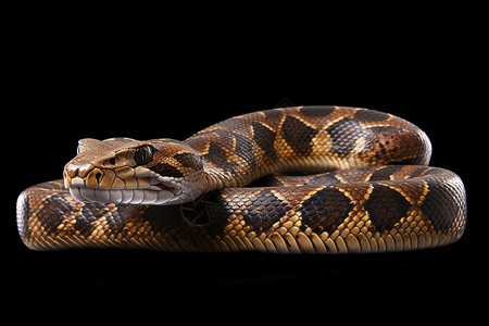 黑色背景中的大蛇高清图片