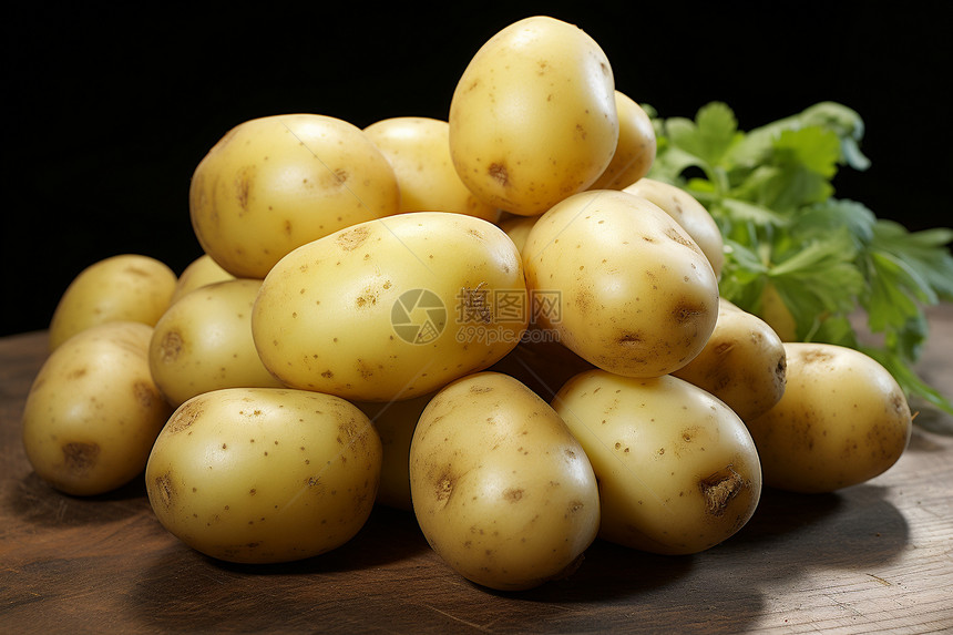 桌面健康的土豆图片