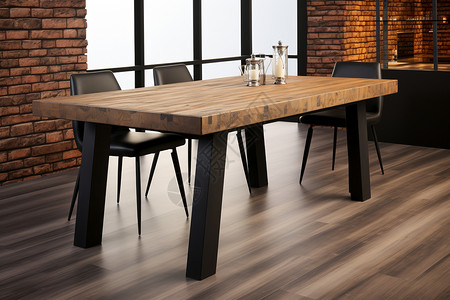客厅的木质桌子背景图片