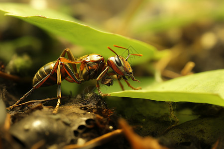 森林蚂蚁女王在森林里的昆虫设计图片