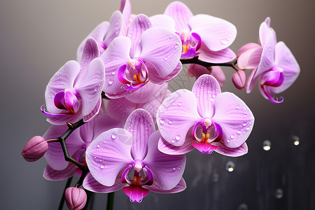 粉紫色的兰花图片