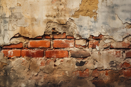 建筑砖素材破旧的红砖墙背景