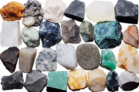不同种类的矿石背景图片