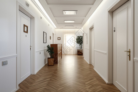 现代公寓走廊背景图片