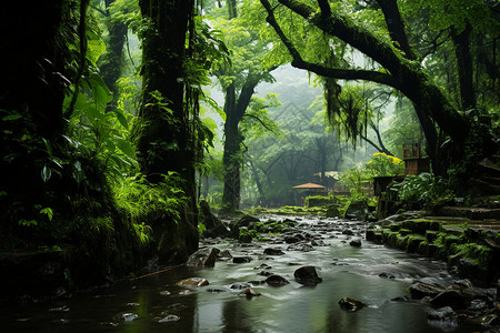 丛林中的仙境图片